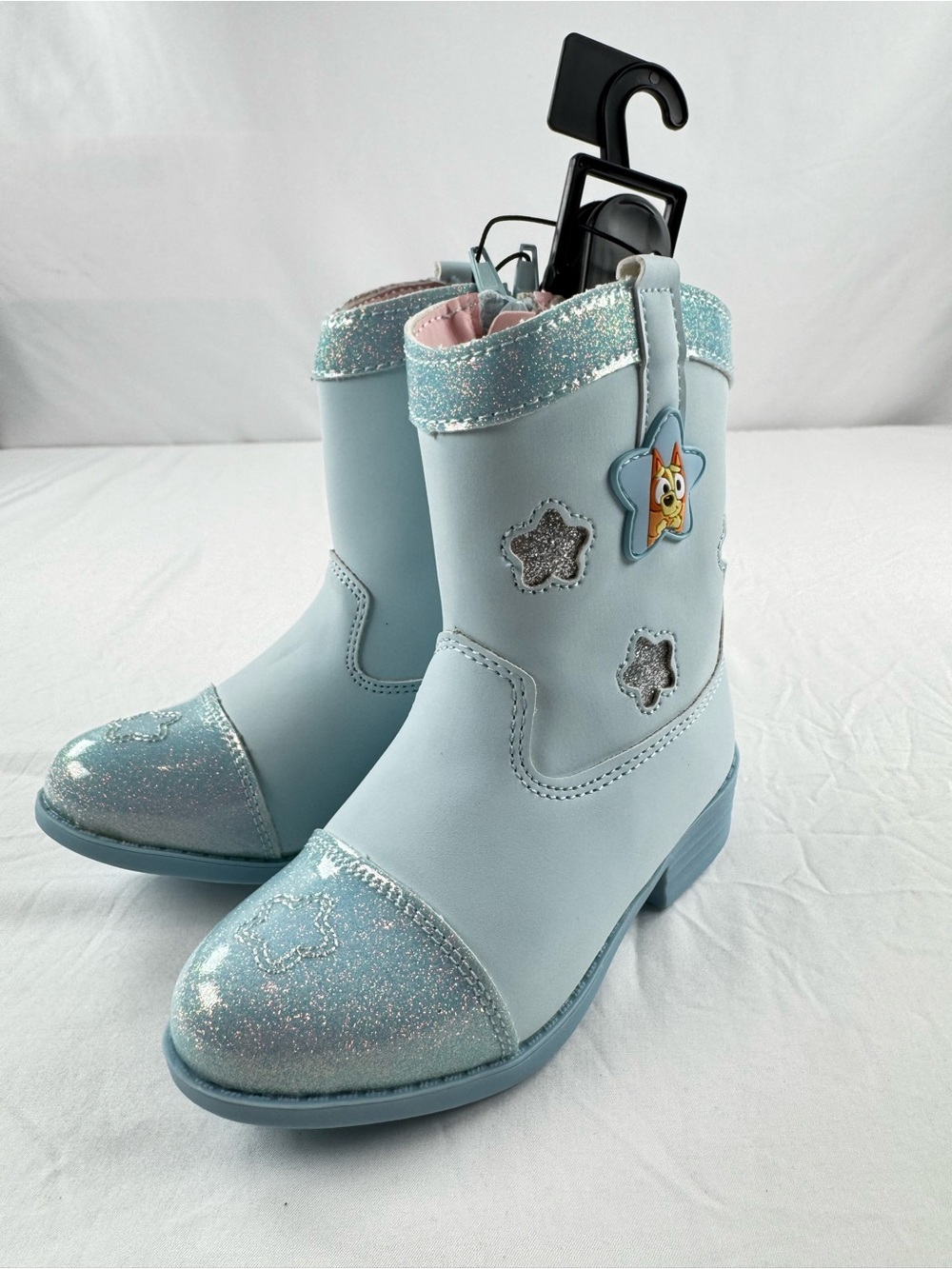 Bluey Kids Light Blue Glitter Star Boot with Light Up Stars